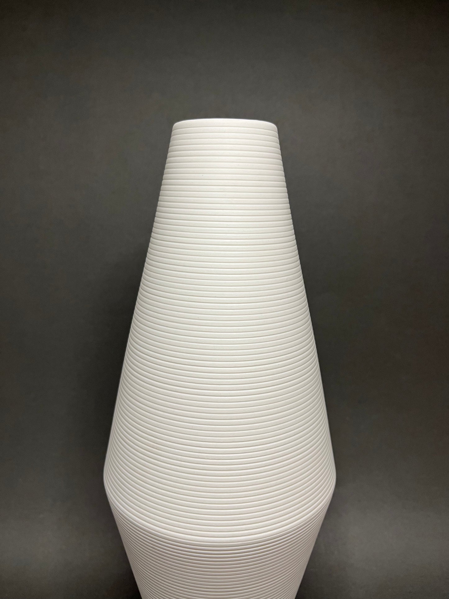 White Geo Vase - Arctic Lines