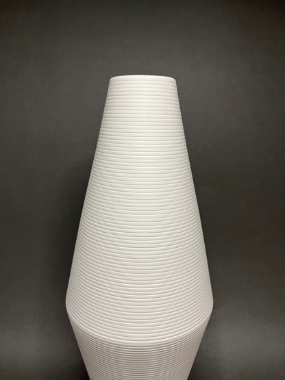 White Geo Vase - Arctic Lines