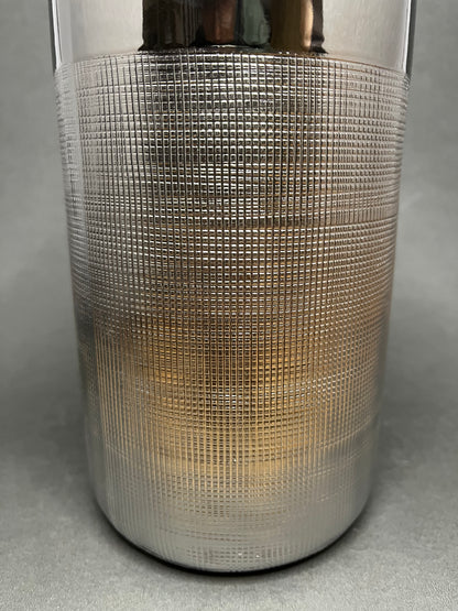Metallic Silver Metal Vase