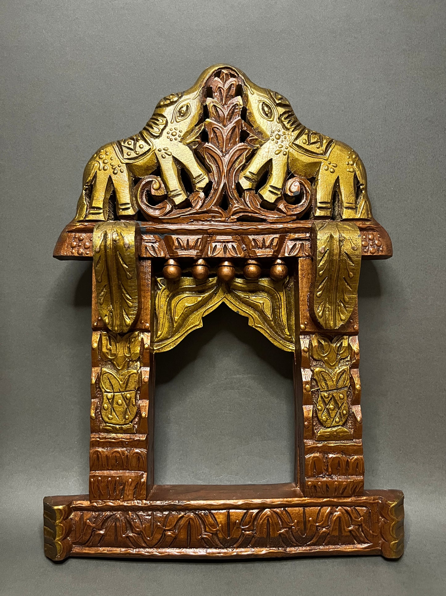 Handcrafted Jharokha Frame - Elephant