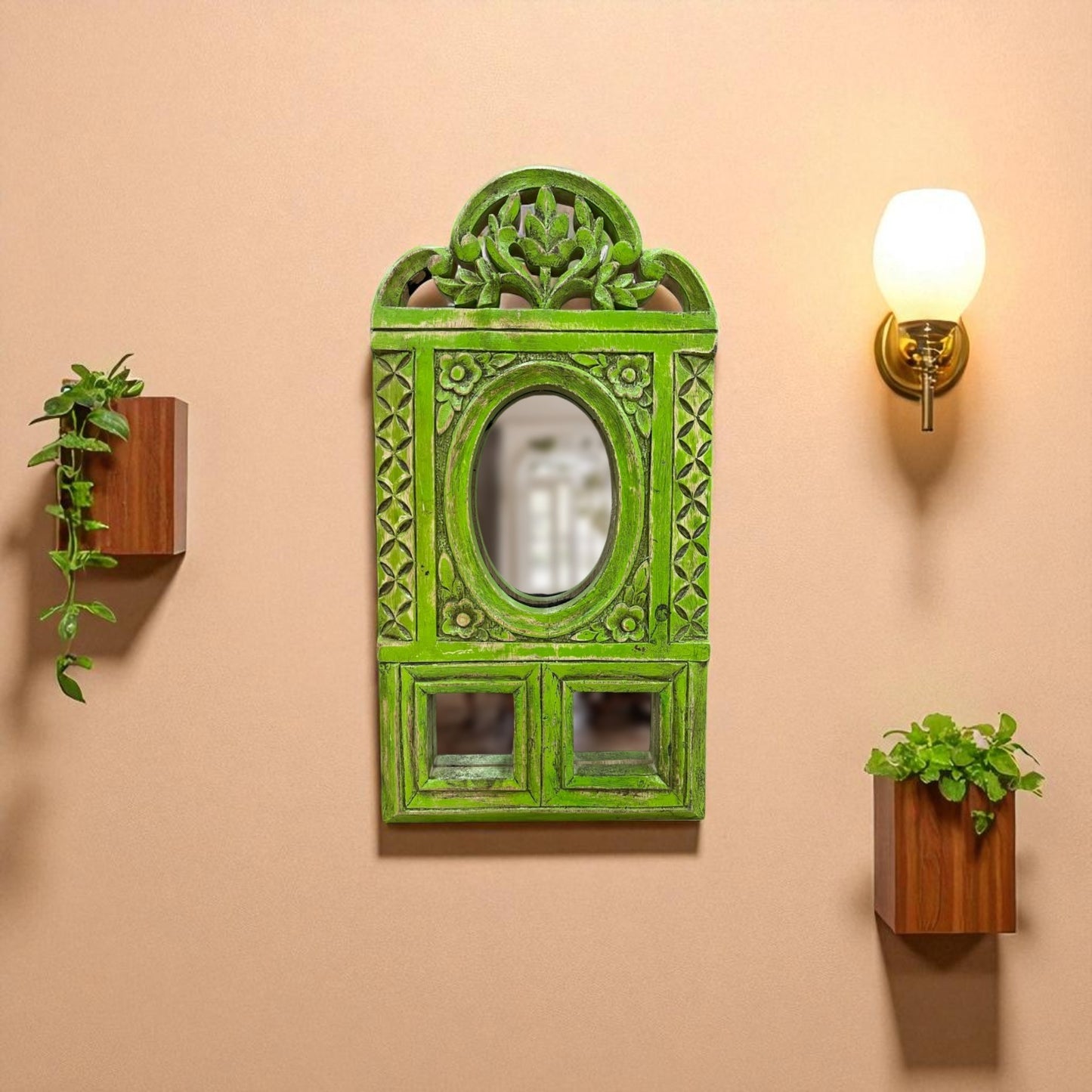 Green Bloom Mirror
