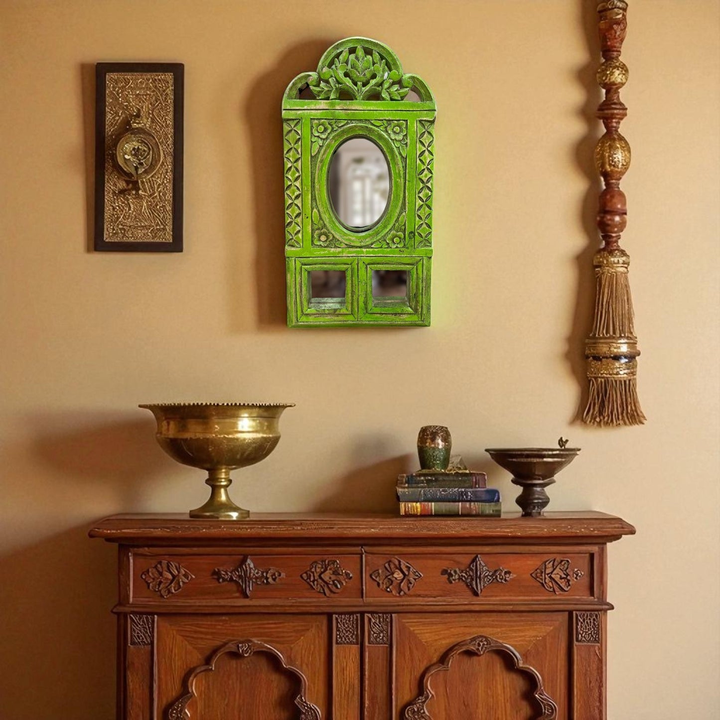 Green Bloom Mirror