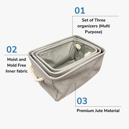 Jute Organizer - 3Pcs Set