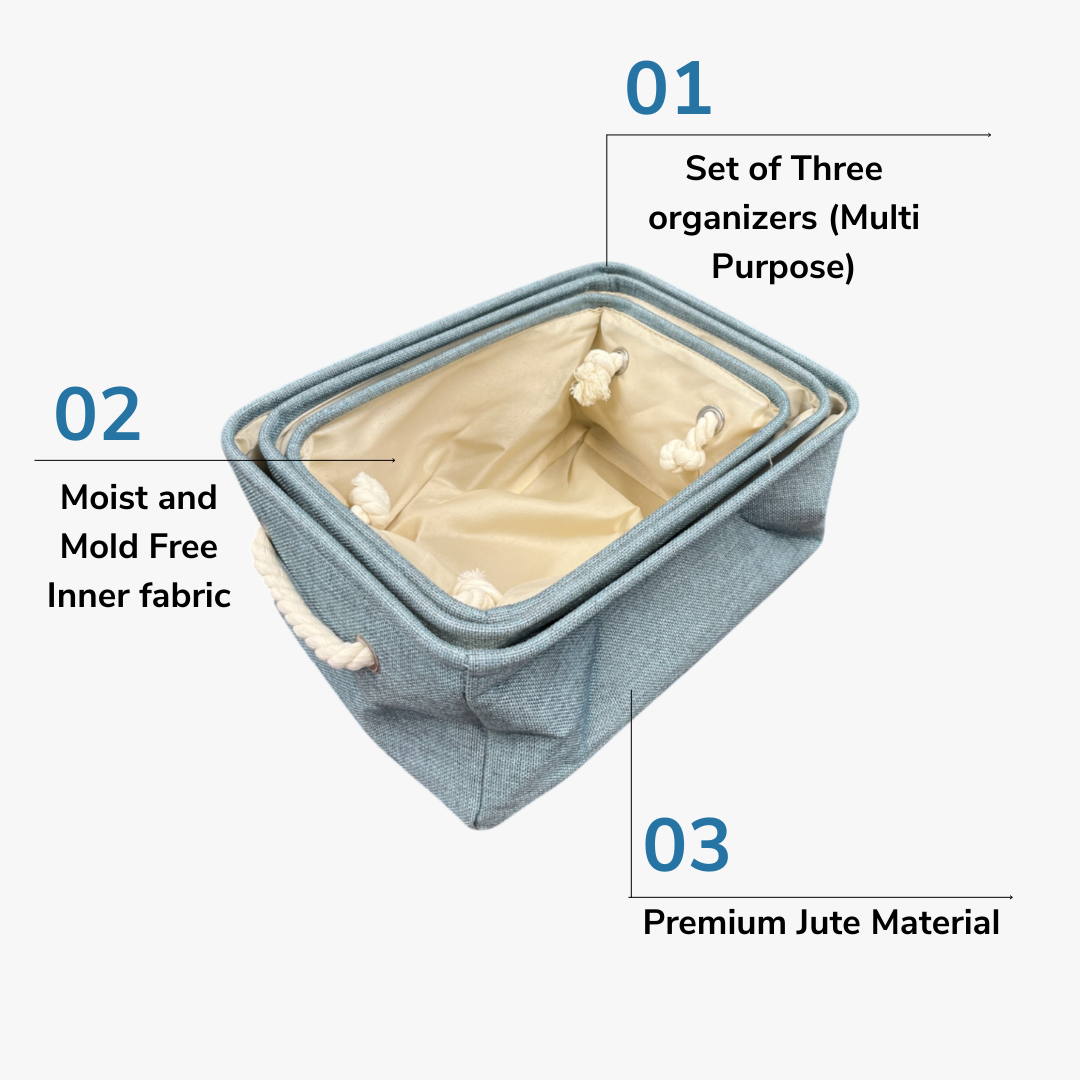 Jute Organizer - 3Pcs Set