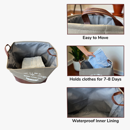 Leather Laundry Bag