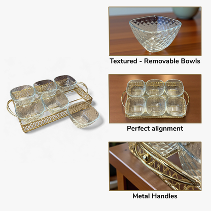 Metallic Gold Tray Set