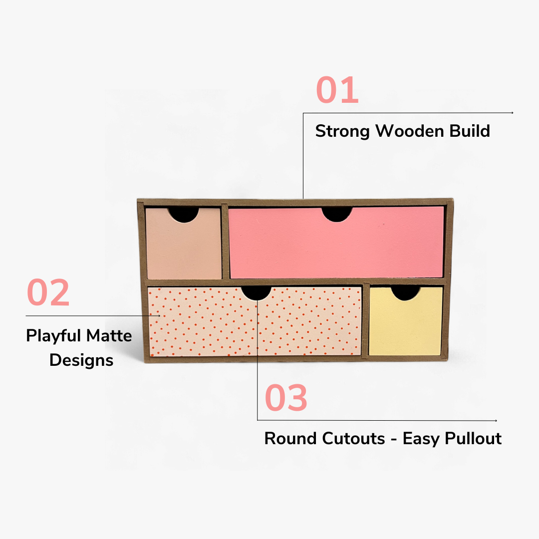 Wooden Multi-Drawer Storage Box