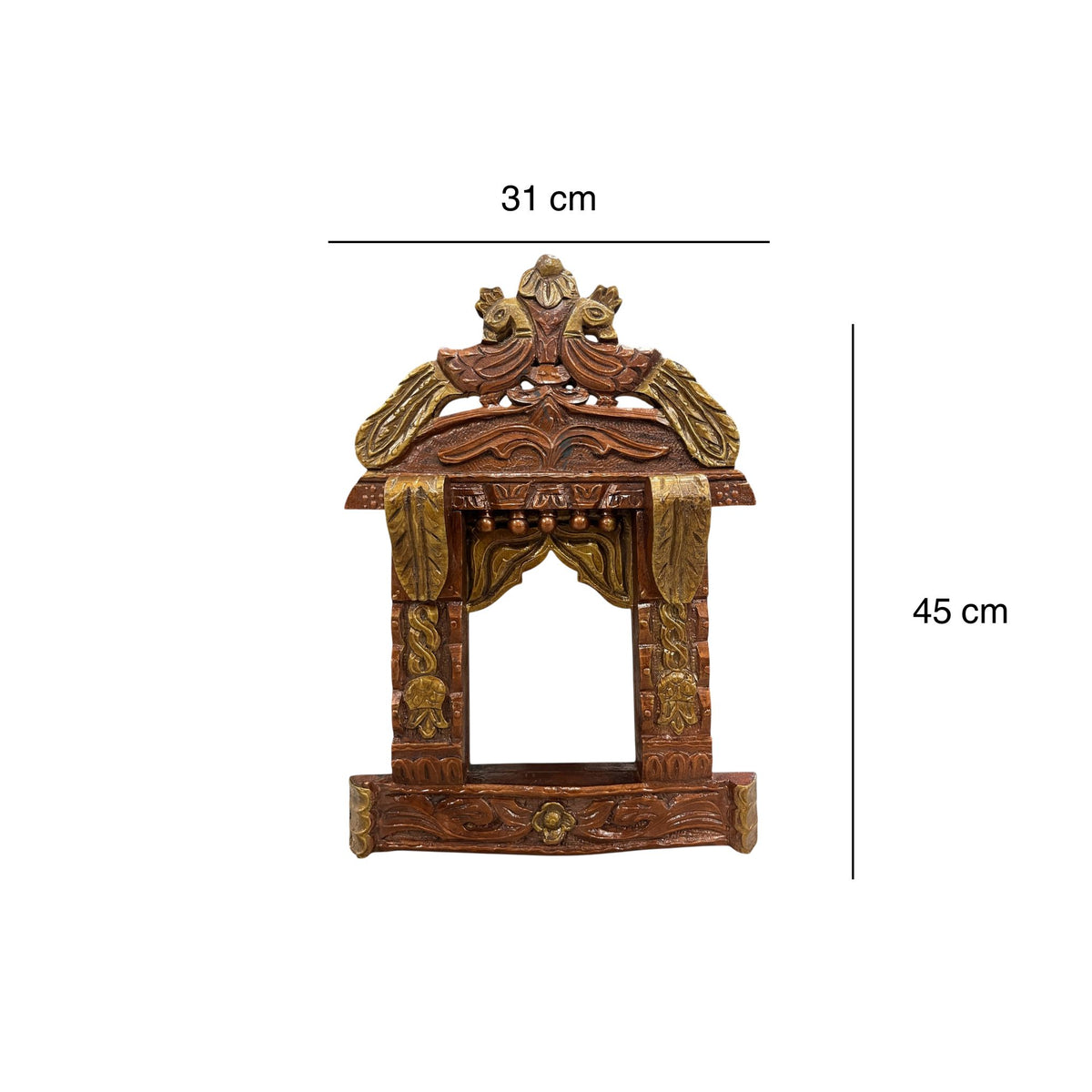 Handcrafted Jharokha Frame - Peacock