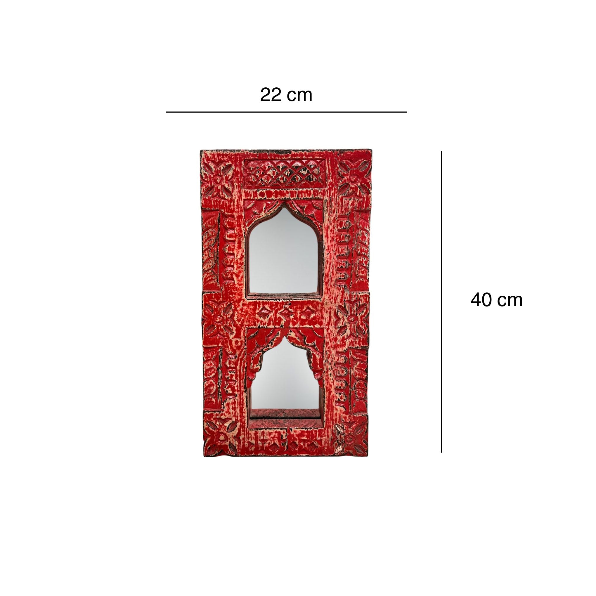 Small Jharokha Mirror (Red)