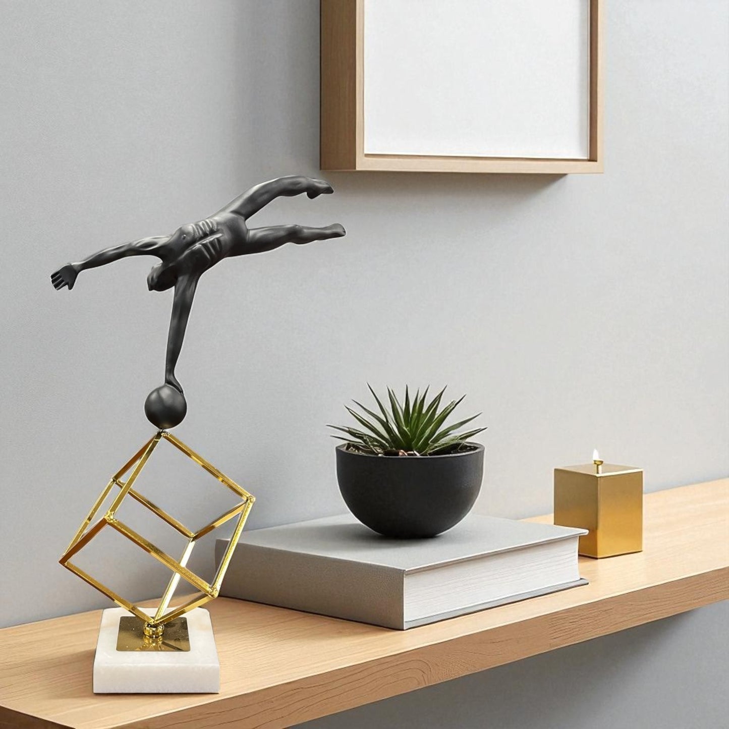 Abstract Human Balancing Sculpture