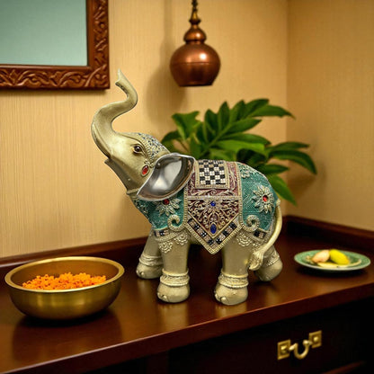 Royal Elephant Figurine Decor