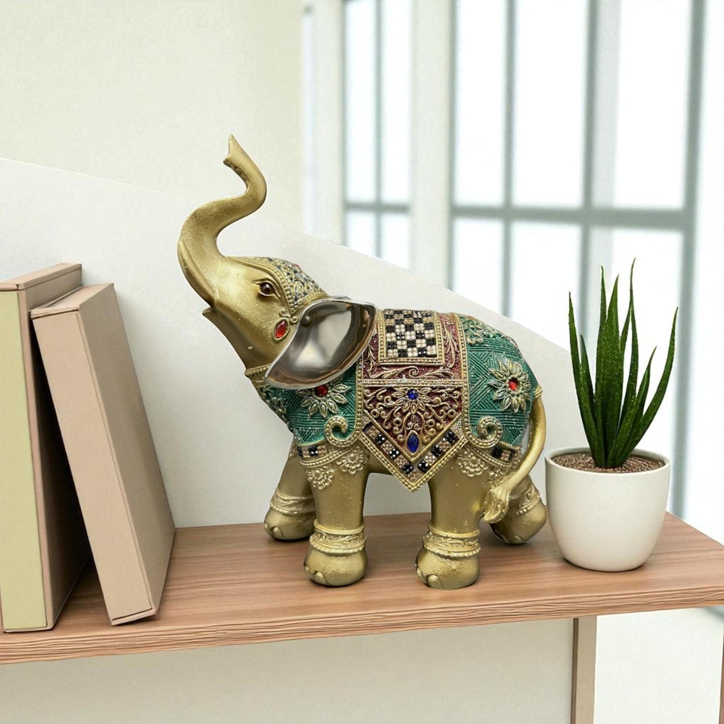 Royal Elephant Figurine Decor