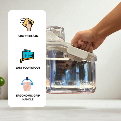 Food storage container with spout lid