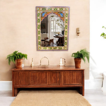 Jharokha Mirror with pearls