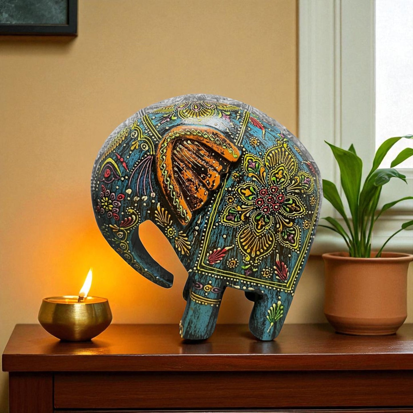 Swayed Elephant - Blue
