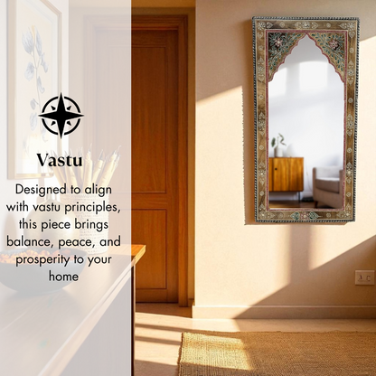 Arch Hand Painted Wall Mirror