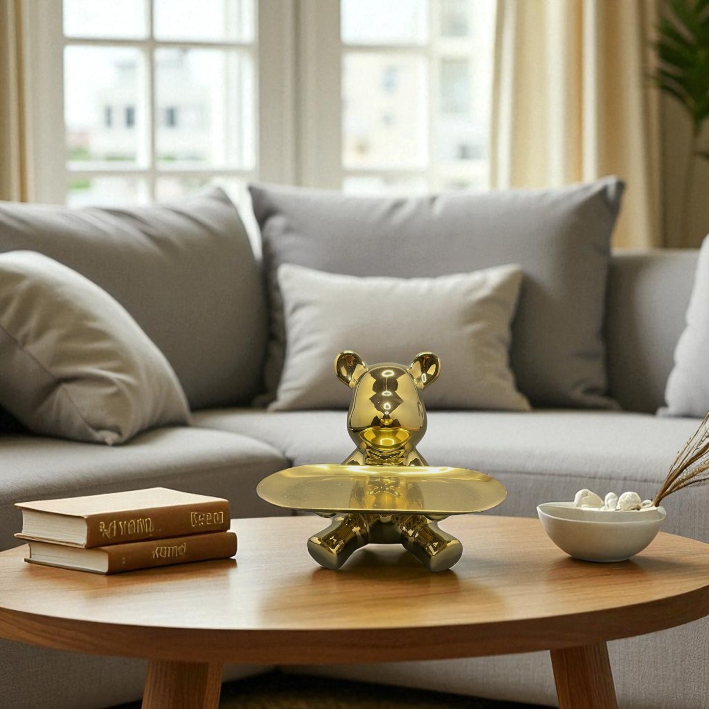 Gold Teddy Bear Tray