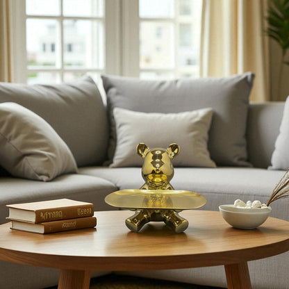 Gold Teddy Bear Tray