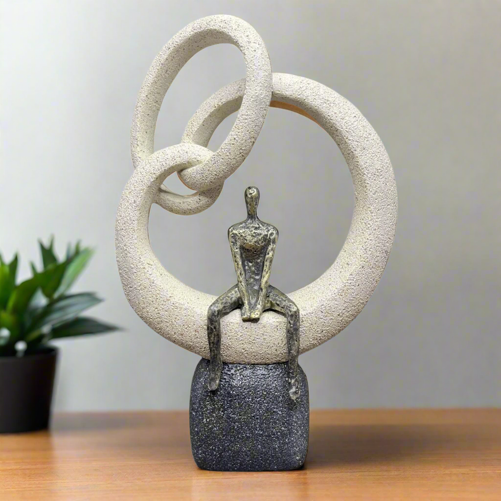Abstract Thinker Sculpture