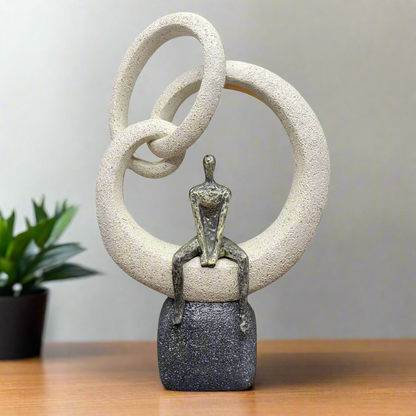 Abstract Thinker Sculpture
