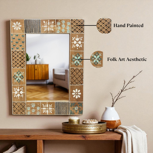 Aakar Hand Painted Mirror