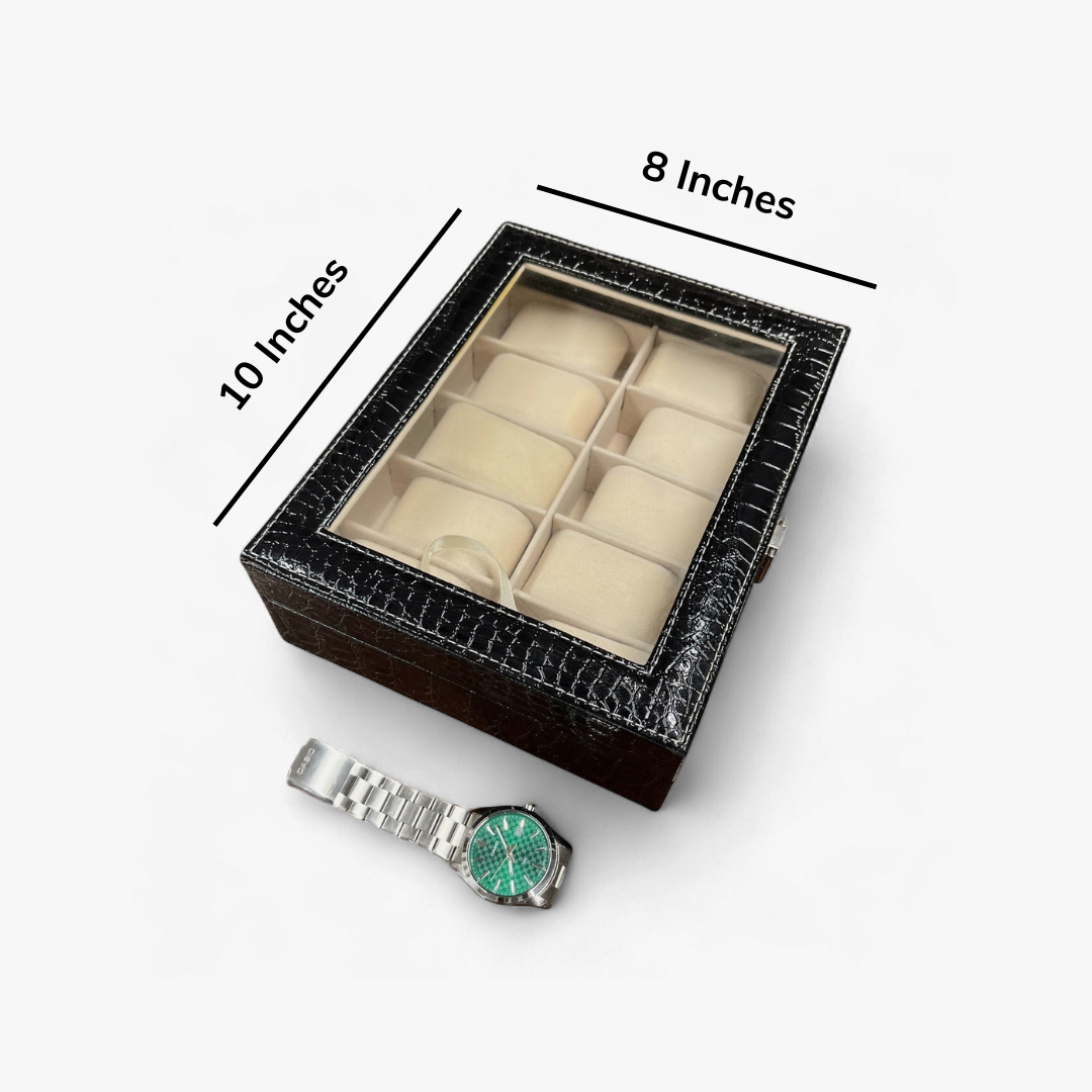 Leather Watch Box - 10 Slots