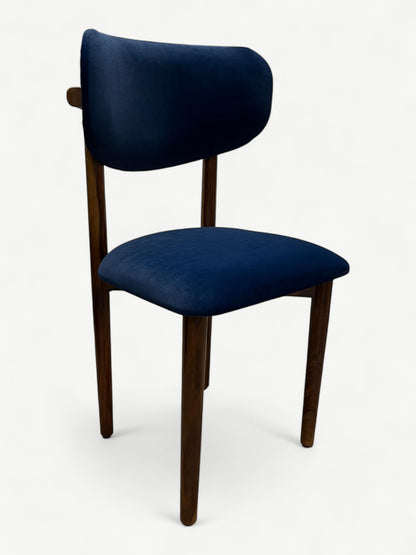 Blue Curved Back Chair