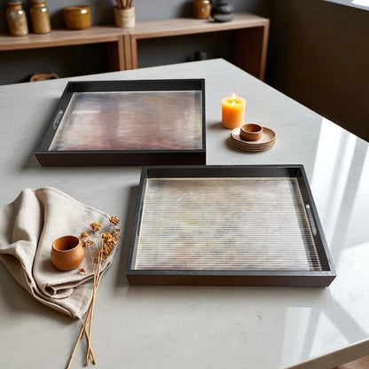 Clear Modern Tray Set