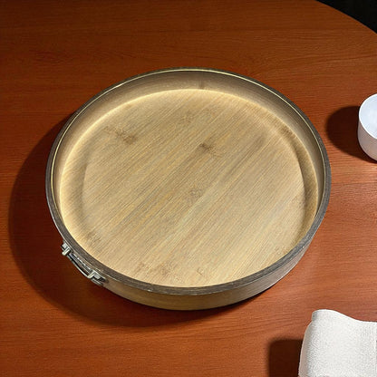 Round Wooden Serving Tray