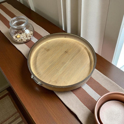 Round Wooden Serving Tray