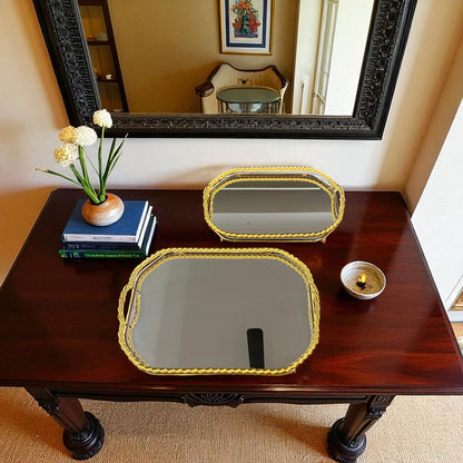 Luxe Reflection Mirrored Trays