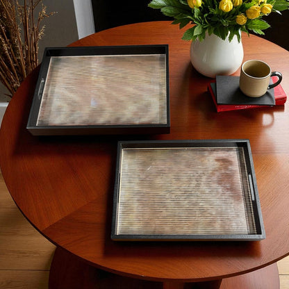 Clear Modern Tray Set