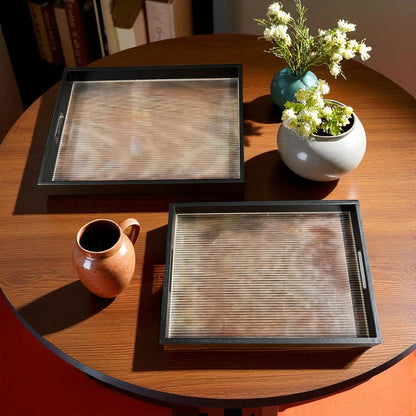 Clear Modern Tray Set