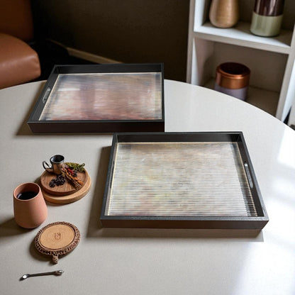Clear Modern Tray Set
