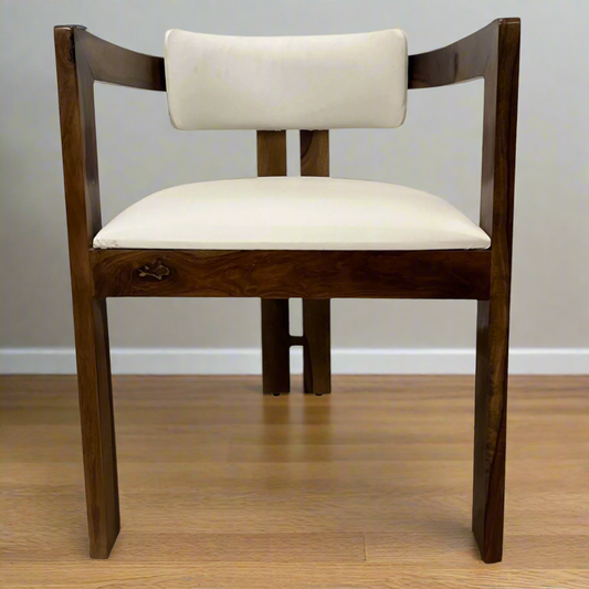 White Curved Chair