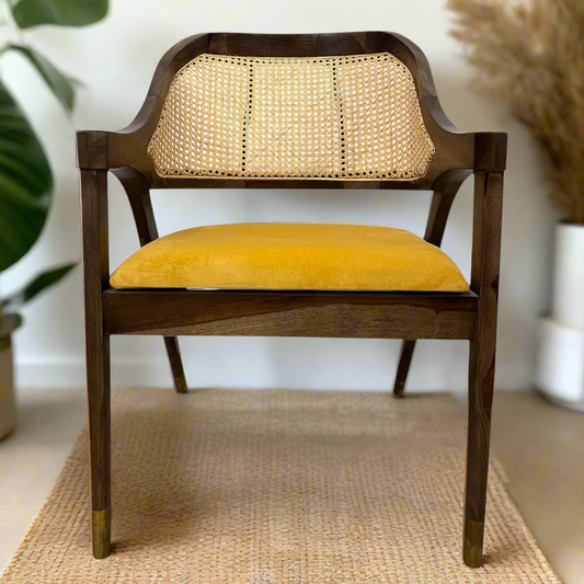 Yellow Rattan Chair