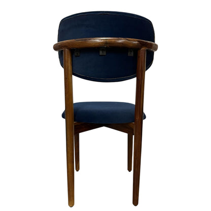 Blue Curved Back Chair