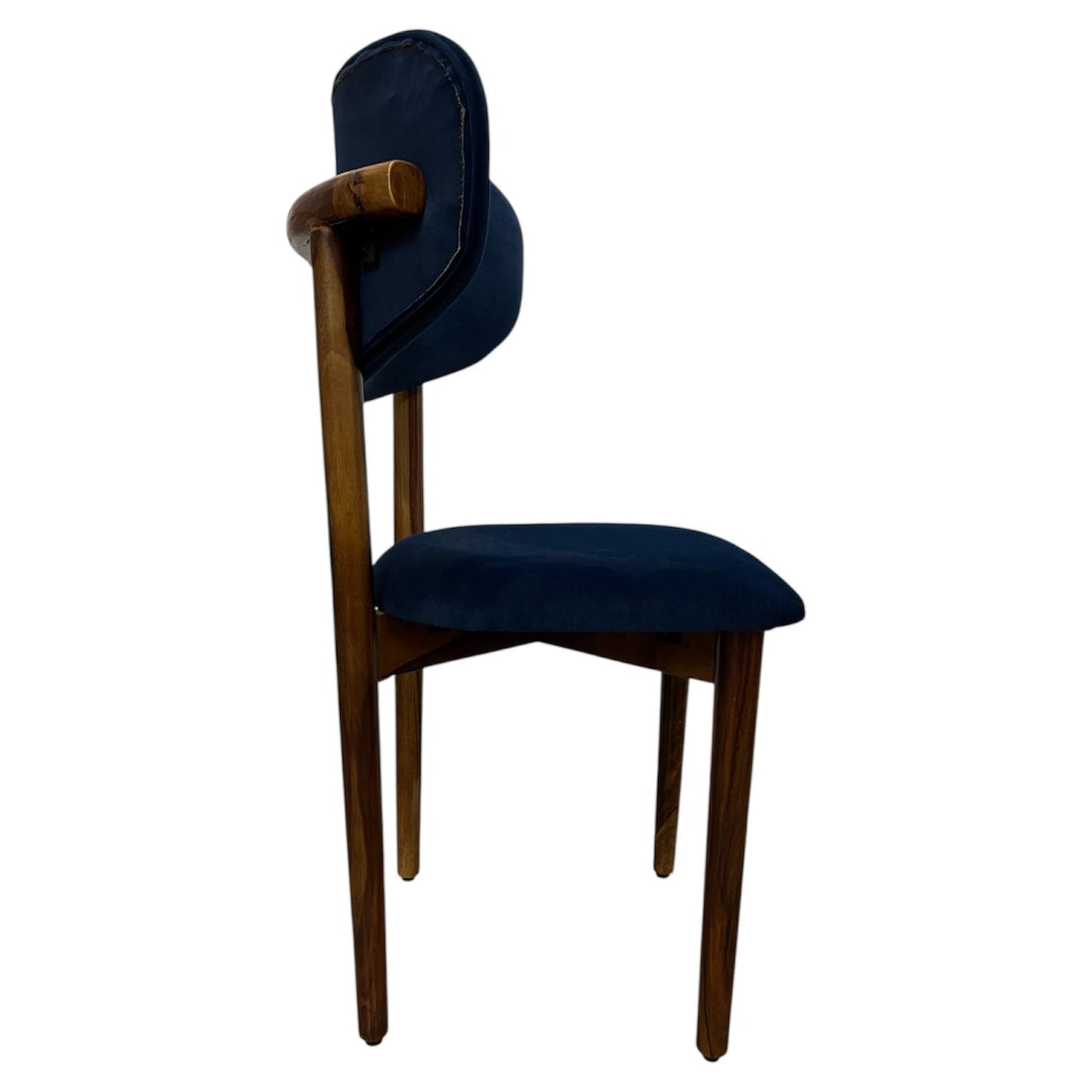 Blue Curved Back Chair