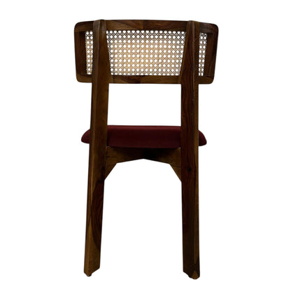 Maroon Rattan Chair