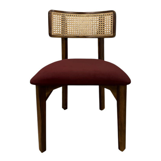 Maroon Rattan Chair