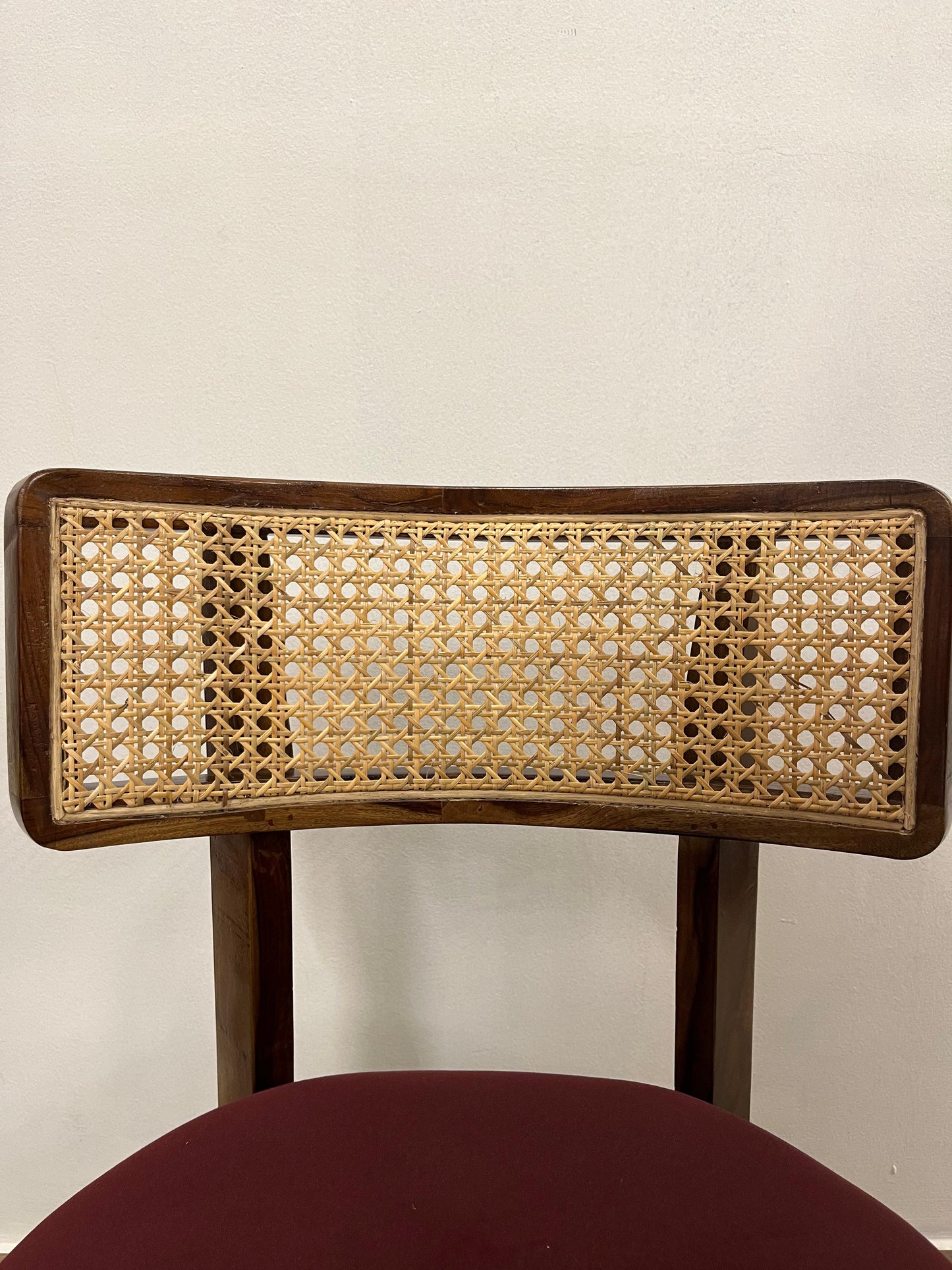 Maroon Rattan Chair