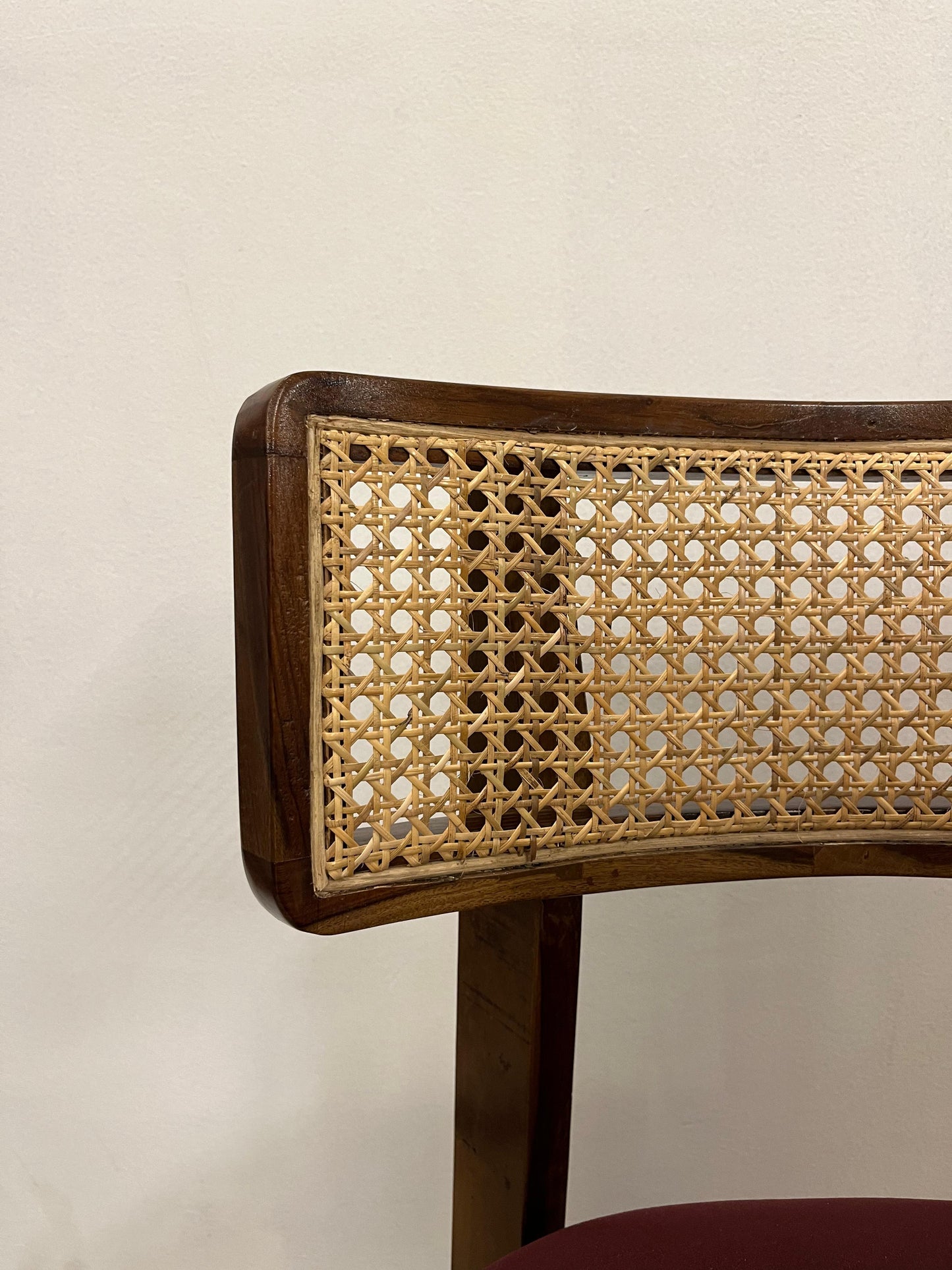 Maroon Rattan Chair