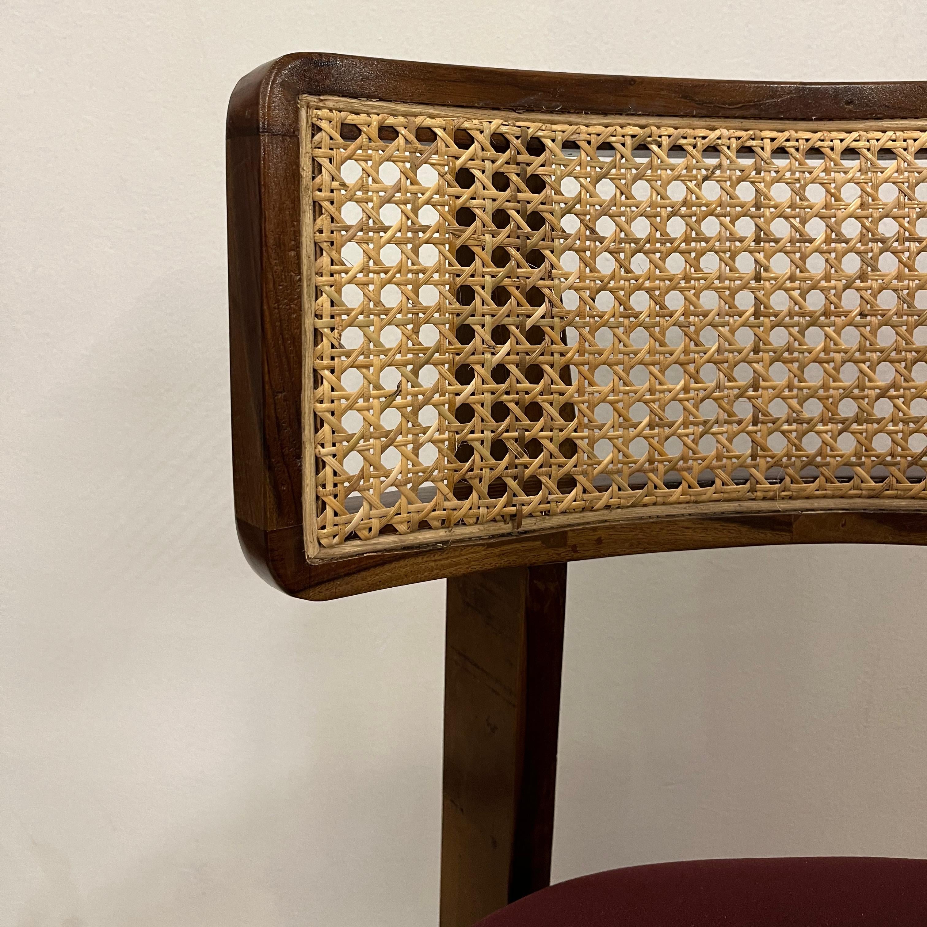 Maroon Rattan Chair