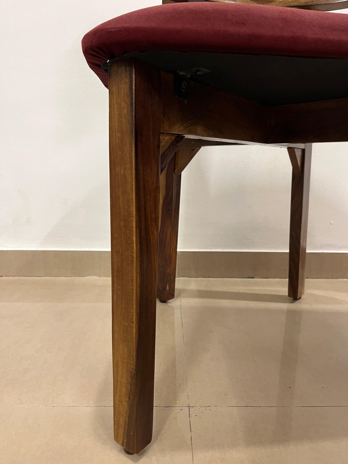 Maroon Rattan Chair