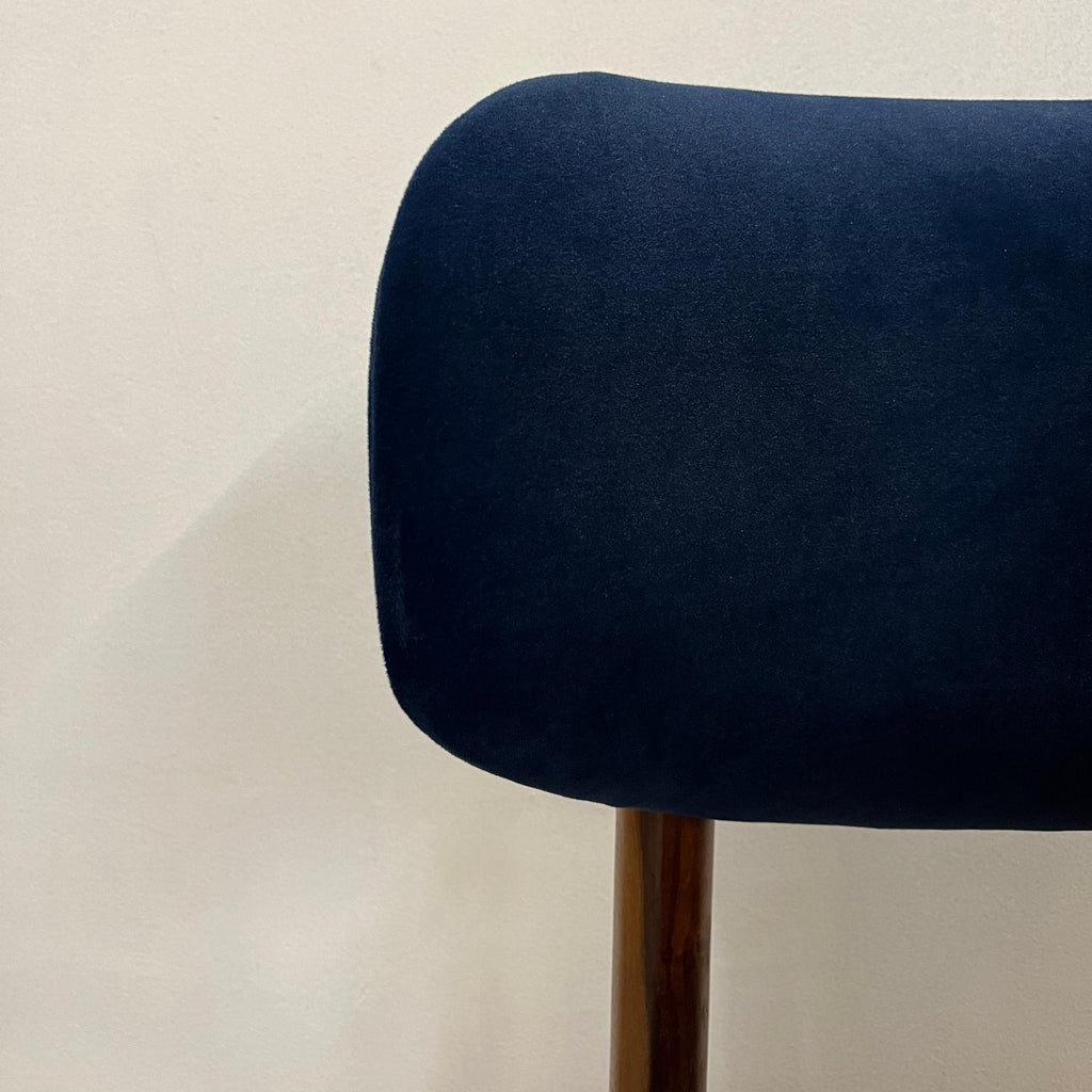 Blue Curved Back Chair