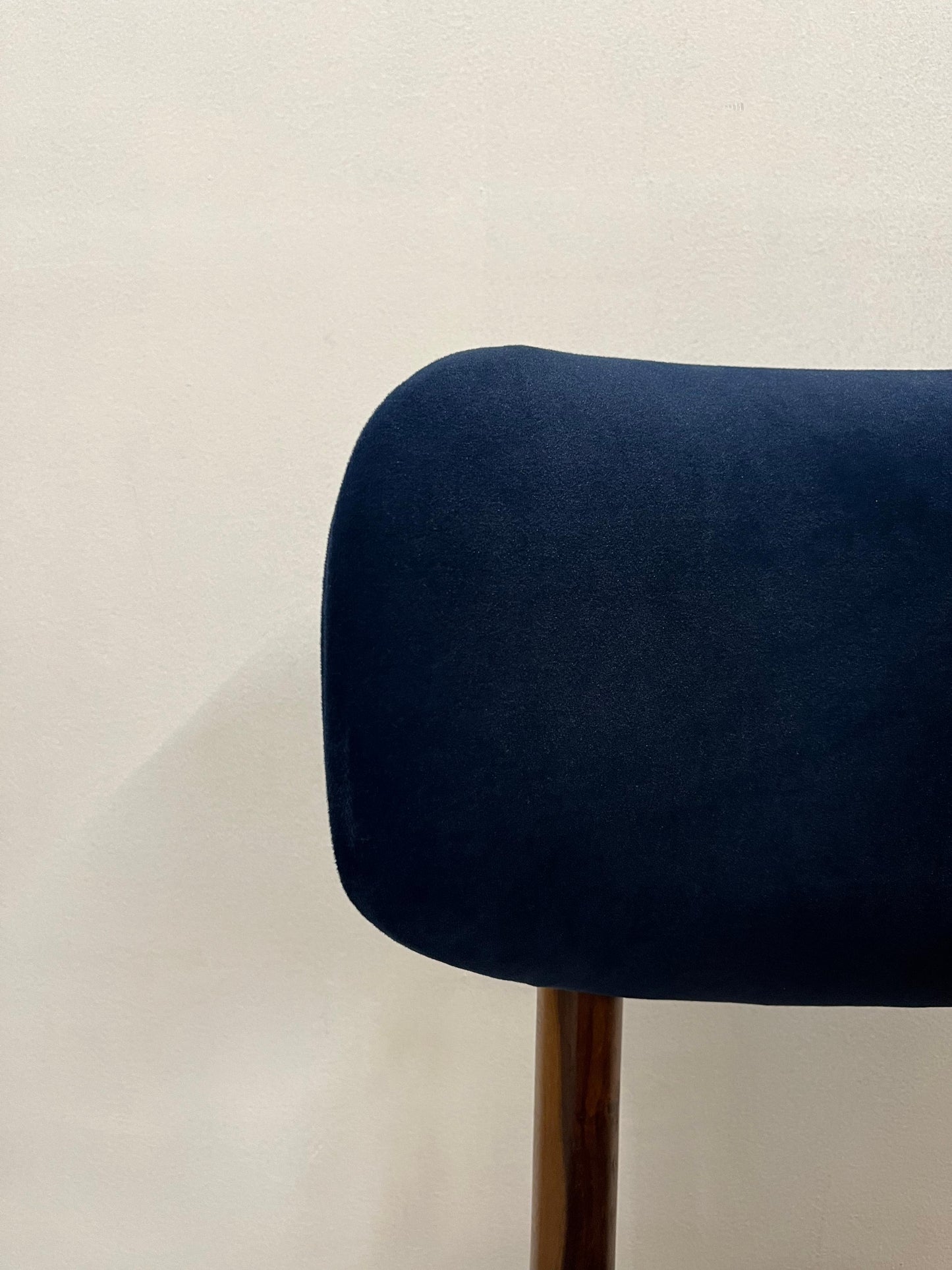 Blue Curved Back Chair