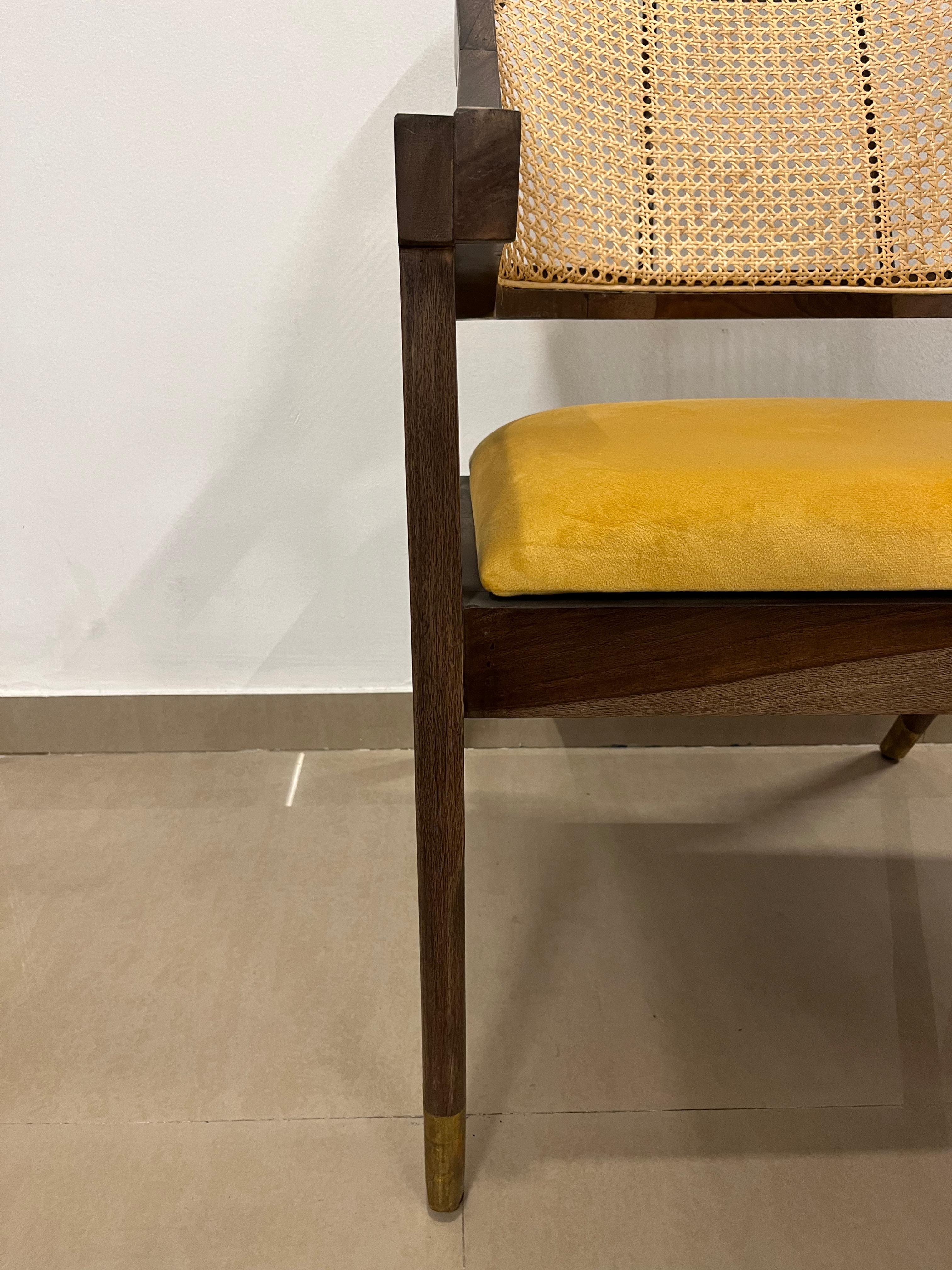 Yellow Rattan Chair