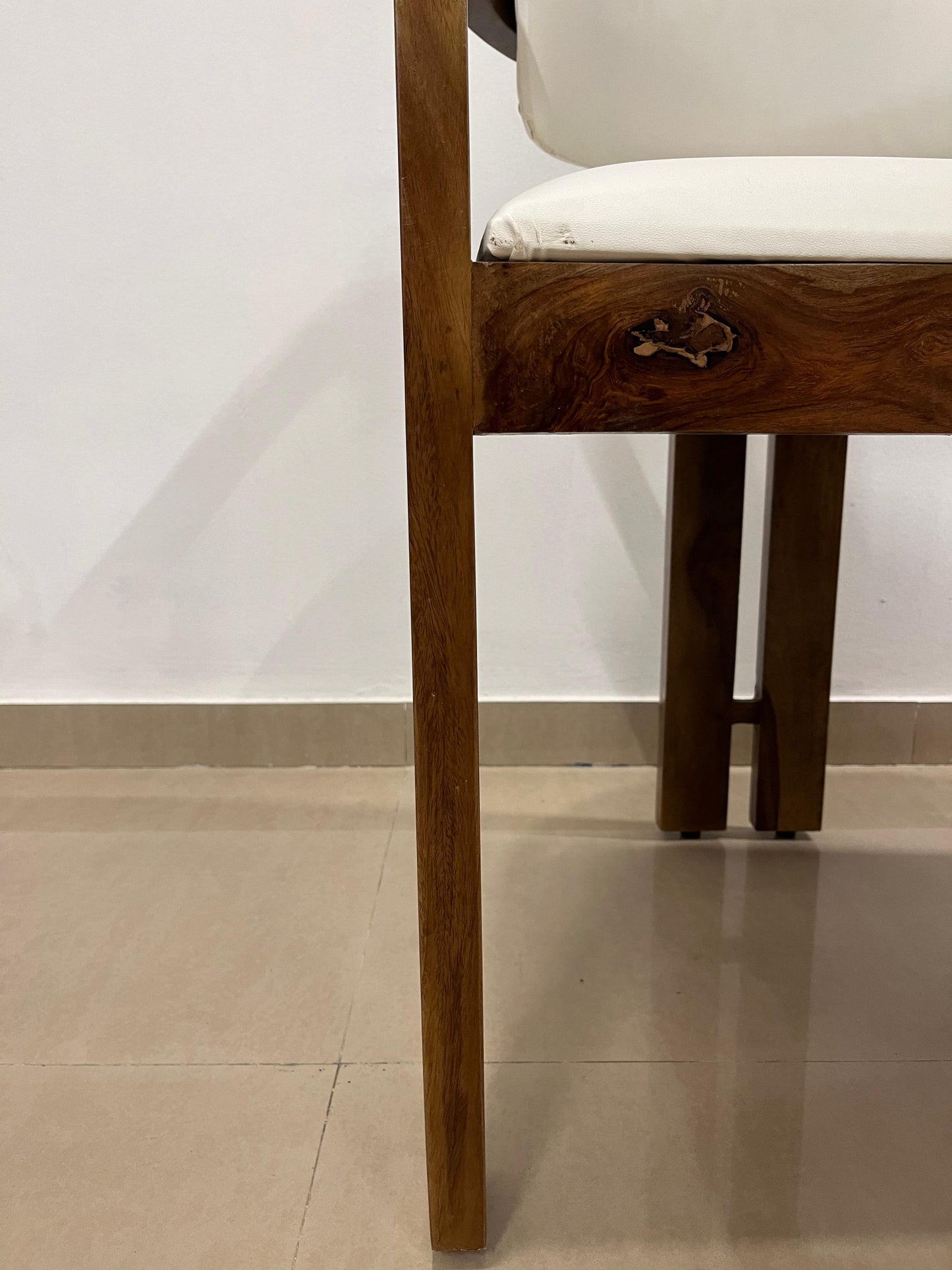 White Curved Chair