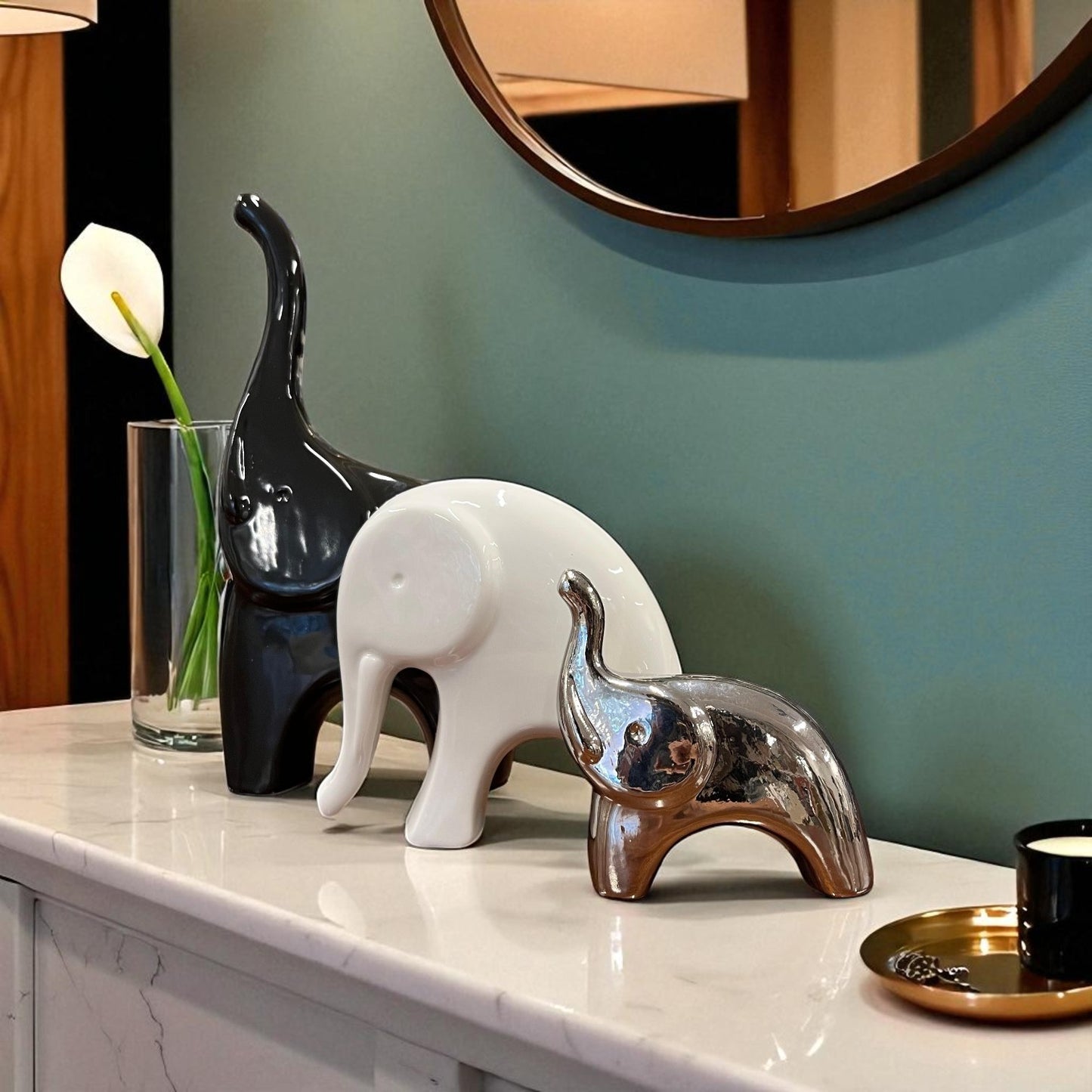 Modern Elephant Decor Set