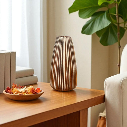Handcrafted Brown Ceramic Vase